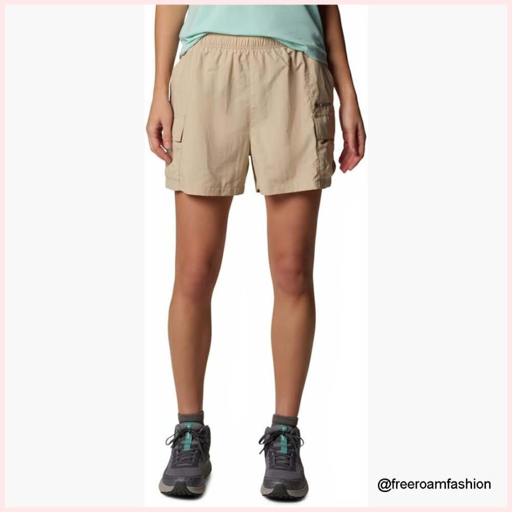 Relaxed Fit Hiking Shorts with UPF 30 Sun Protection and Adjustable Waist